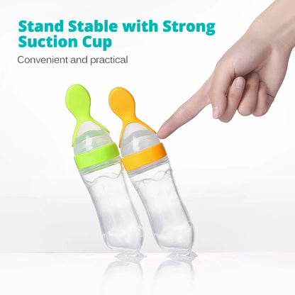 Best Silicone Baby Bottle with Spoon