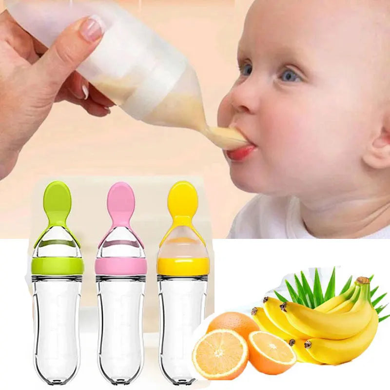 Best Silicone Baby Bottle with Spoon